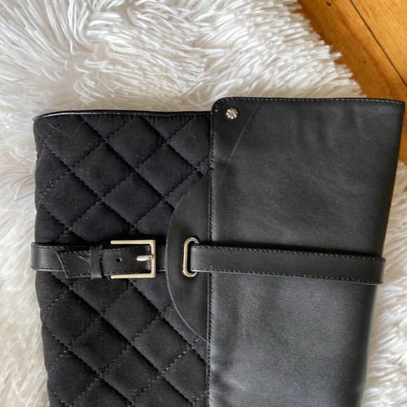 New Sz 10W Wide Calf black Leather knee high  boots - Picture 11 of 12